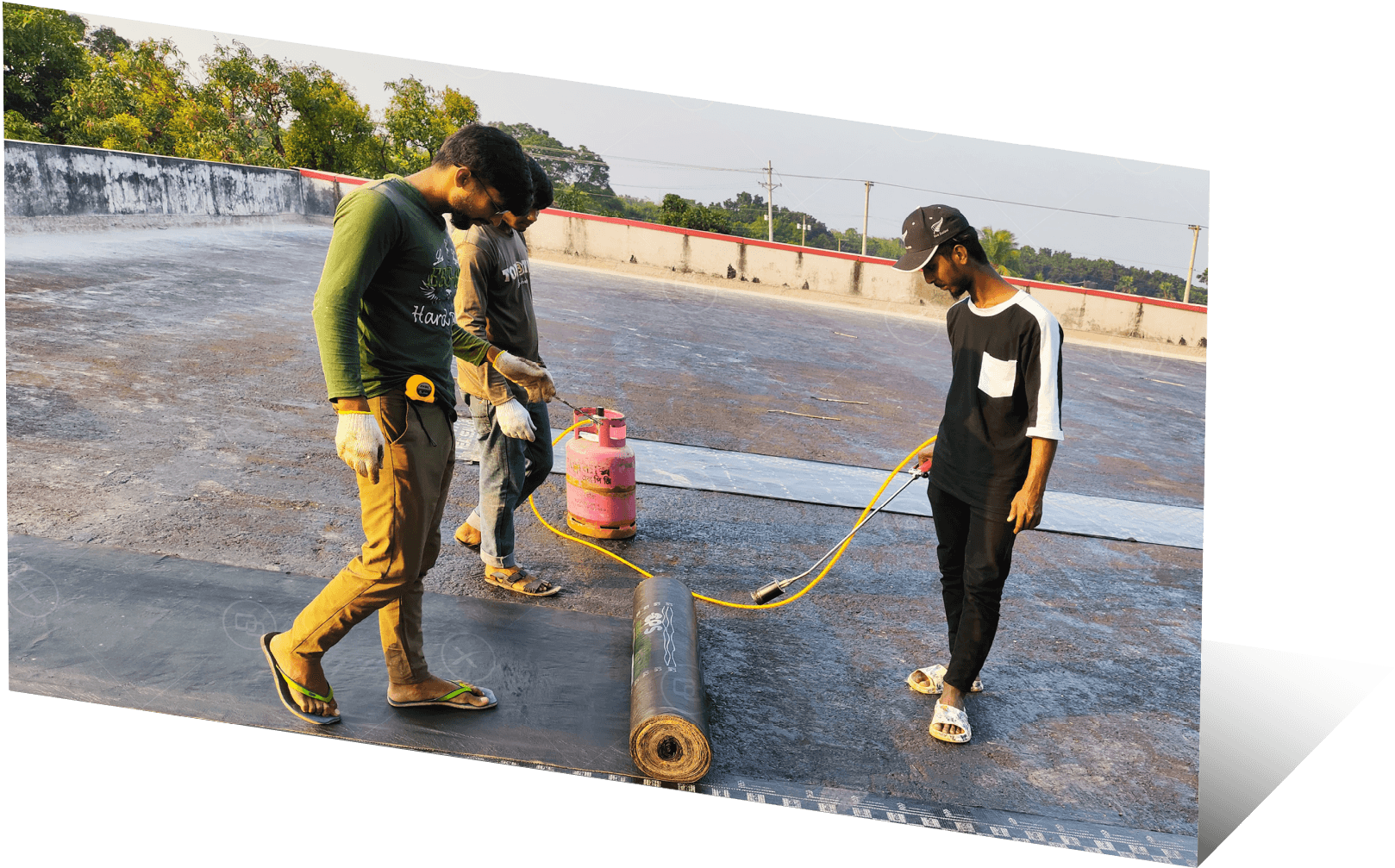 FLOORX Bituminous Membrane Installation for Roof Waterproofing